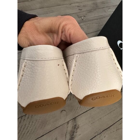 NIB Coach Mavis FG4581 Women Size Cream Pebbled Leather Loafer Size 9 - Picture 4 of 9